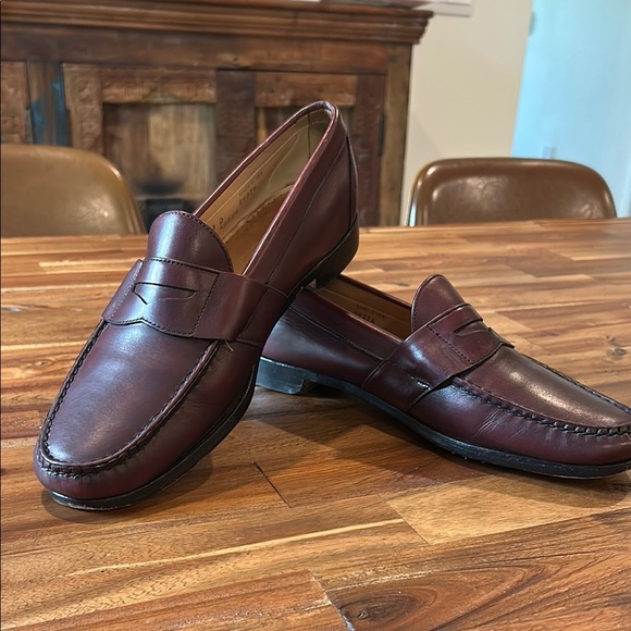 Allen Edmonds Burgundy Leather Slip-Ons - Picture 1 of 12